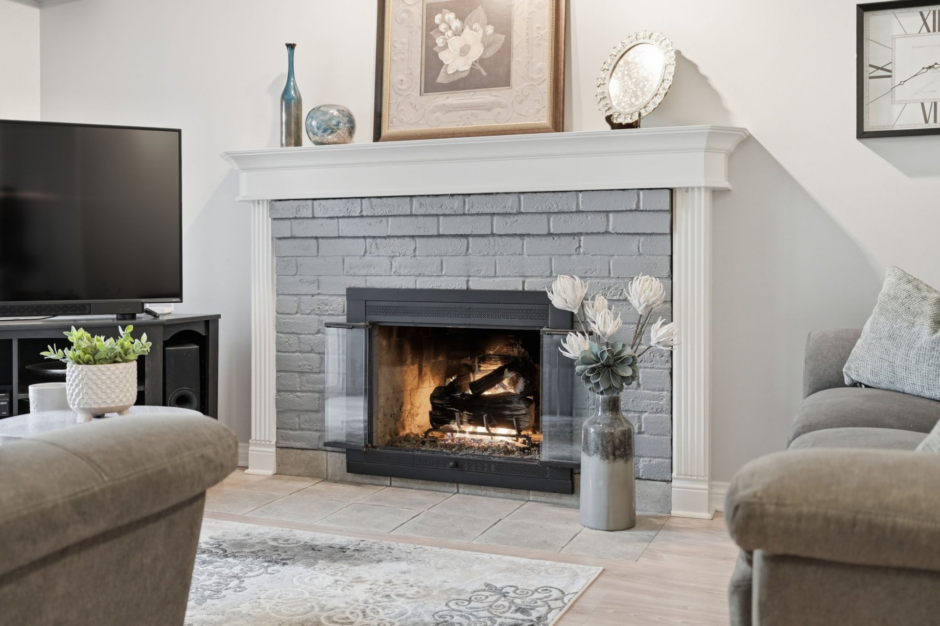Wood-Burning Fireplace